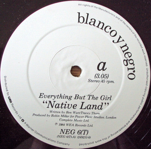 Everything But The Girl : Native Land (12")