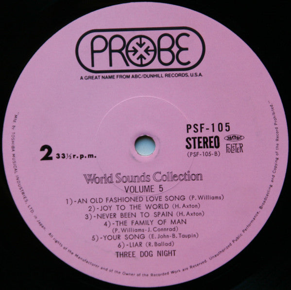 Three Dog Night : World Sounds Collection (LP, Comp)