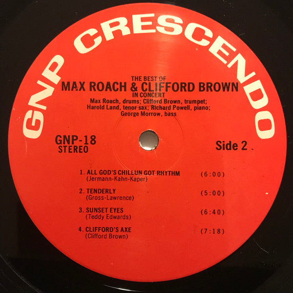 Clifford Brown And Max Roach : The Best Of Max Roach And Clifford Brown In Concert! (LP, Album, Mono, RE)