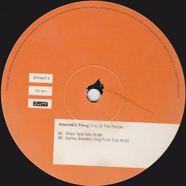 Adamski's Thing : One Of The People (12")