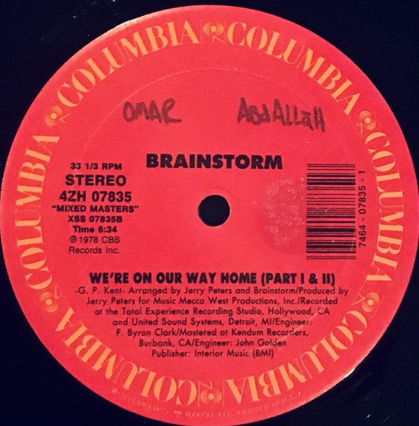 Brainstorm (5) : Hot For You / We're On Our Way Home (Part 1 & 2) (12")