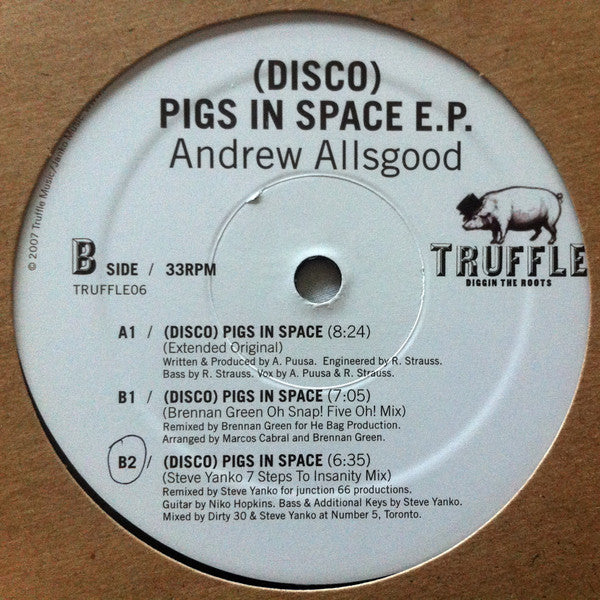 Andrew Allsgood : (Disco) Pigs In Space E.P. (12", EP)