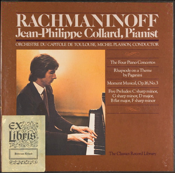 Sergei Vasilyevich Rachmaninoff, Jean-Philippe Collard, Orchestre National Du Capitole De Toulouse, Michel Plasson : Rachmaninoff (4xLP + Box)