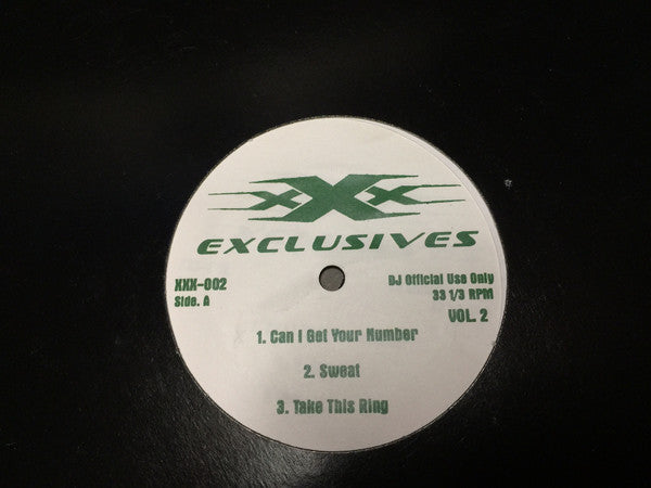 XXX Exclusives : XXX Exclusives Vol. 2 (12", Comp, Promo, Unofficial)