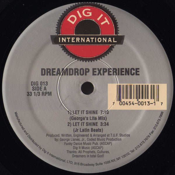 Dreamdrop Experience : Let It Shine / Take Me Baby (12")