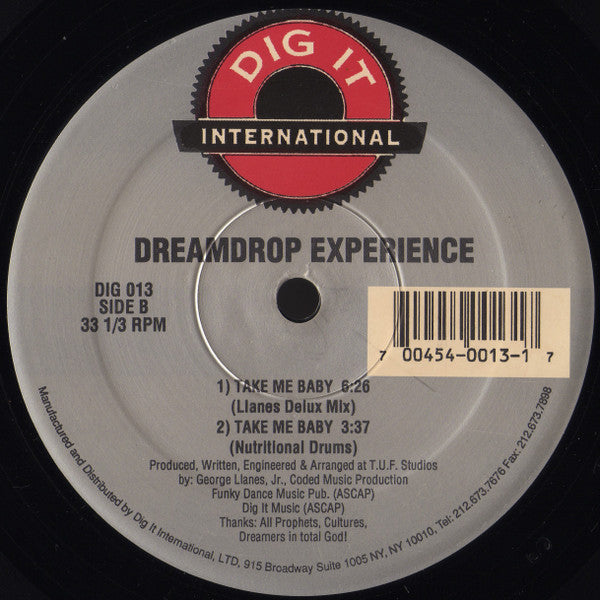 Dreamdrop Experience : Let It Shine / Take Me Baby (12")