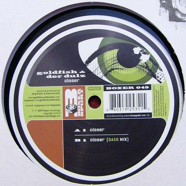 Goldfish Und Der Dulz : Closer (12")