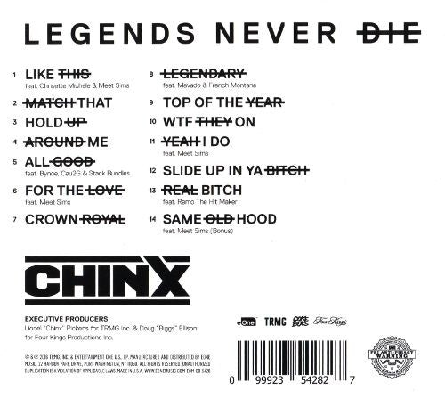 Chinx Drugz : Legends Never Die (CD, Album, Dig)