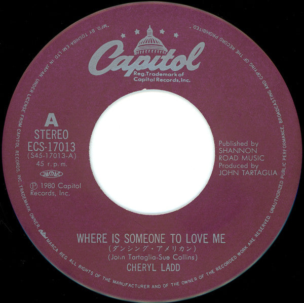 Cheryl Ladd : ダンシング・アメリカン = Where Is Someone To Love Me (7", Single)