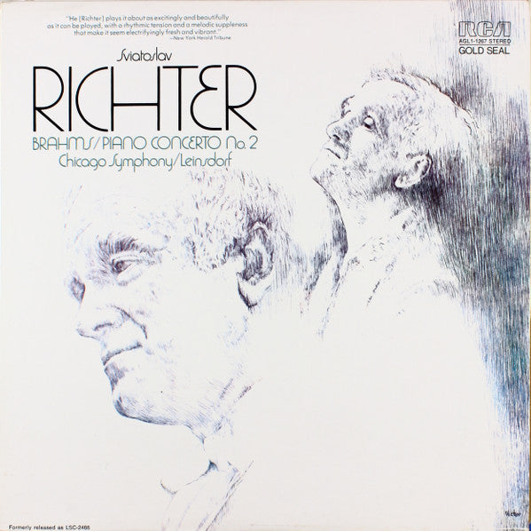 Sviatoslav Richter, Johannes Brahms, The Chicago Symphony Orchestra, Erich Leinsdorf : Piano Concerto No. 2 (LP, Album, RE)