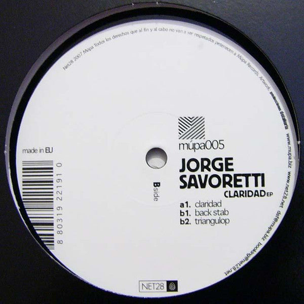 Jorge Savoretti : Claridad EP (12", EP)