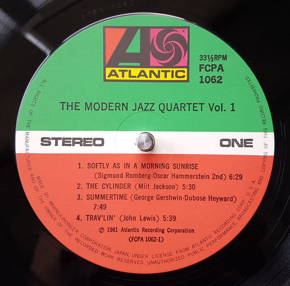 The Modern Jazz Quartet : M.J.Q. Vol. 1 (LP, Album)