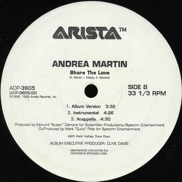 Andrea Martin : Share The Love (12", Promo)