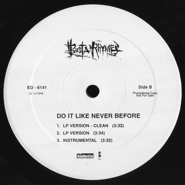 Busta Rhymes : Do The Bus A Bus / Do It Like Never Before (12", Promo)