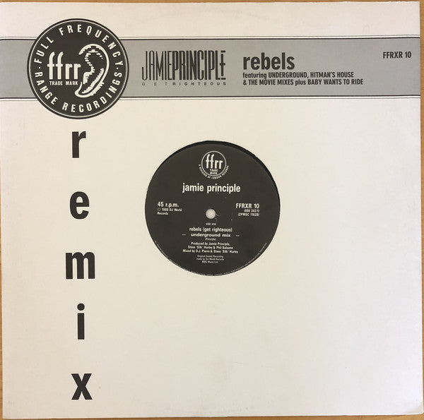 Jamie Principle : Rebels (Get Righteous) (12")