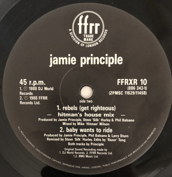 Jamie Principle : Rebels (Get Righteous) (12")