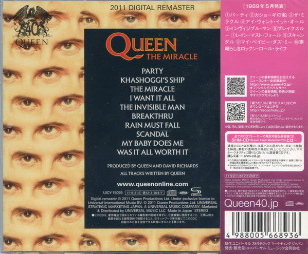 Queen : The Miracle (CD, Album, RE, RM, SHM)