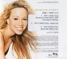 Mariah Carey Featuring Cam'ron : Boy (I Need You) (CDr, Single, Promo)