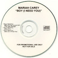 Mariah Carey Featuring Cam'ron : Boy (I Need You) (CDr, Single, Promo)